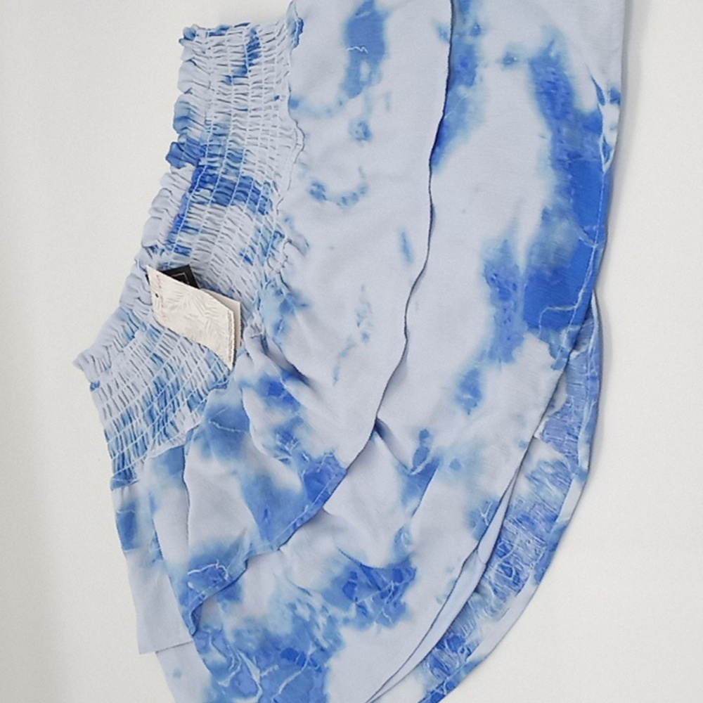 Miken Tie Dye Swim Cover-Up Skirt Blue M